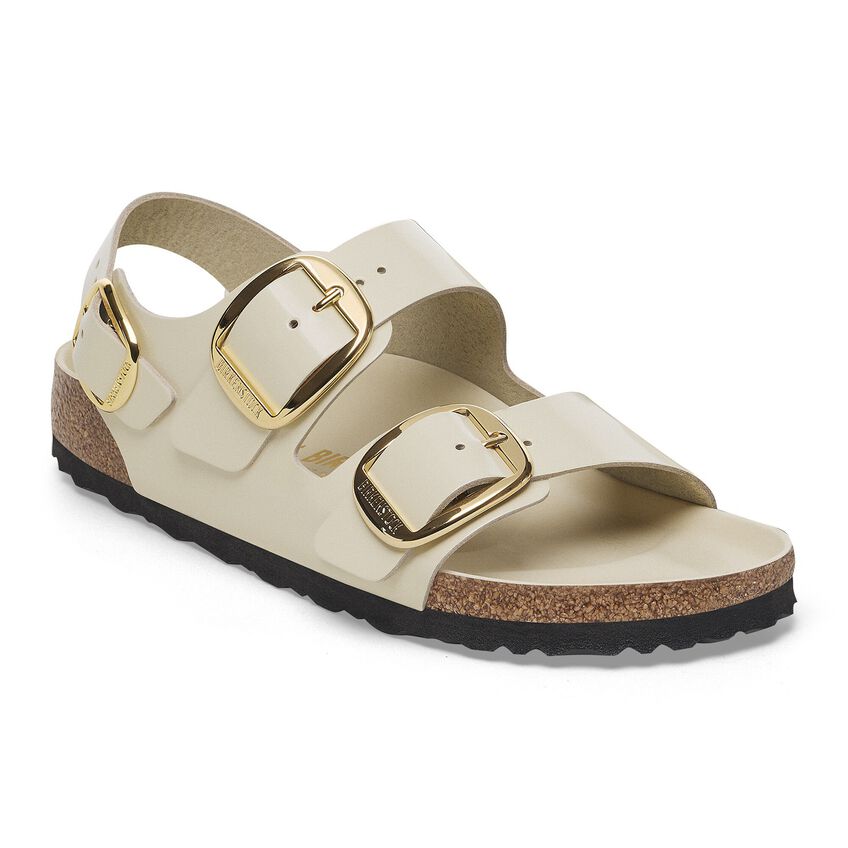 Milano Big Buckle High-Shine Ecru