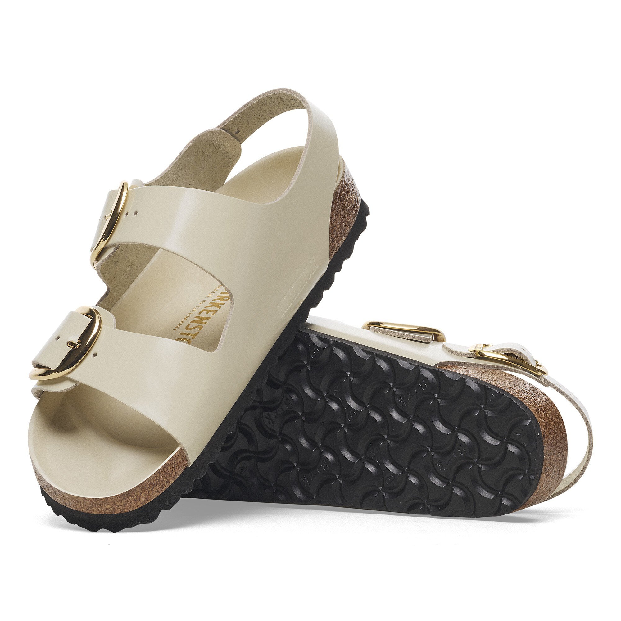 Milano Big Buckle High-Shine Ecru